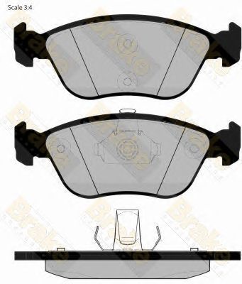 BRAKE ENGINEERING pa1170 -  Комплект тормозных колодок, дисковый тормоз